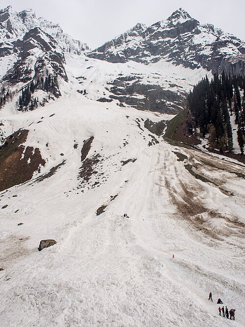 Snow-covered Thajwas Glacier landscape near Sonamarg